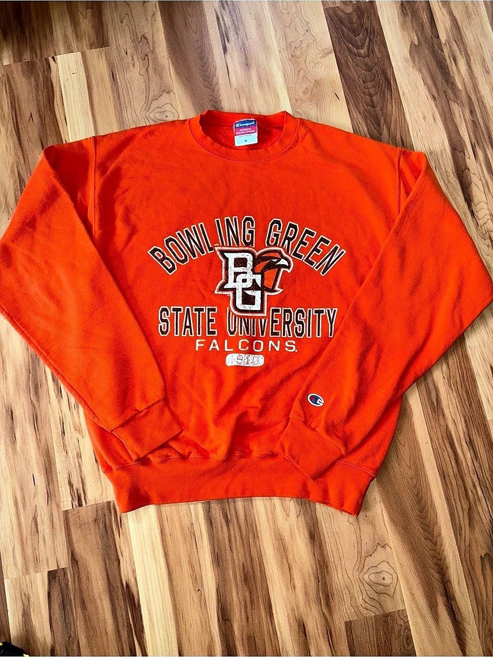 Champion Bowling Green State University Falcons Crewneck Sweatshirt Orange